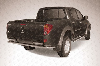 Защита заднего бампера d57 SLITKOFF для Mitsubishi L200 Triton - ОбвесКарРу VIN: ML014. 