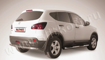 Защита заднего бампера d57 SLITKOFF для Nissan Qashqai - ОбвесКарРу VIN: NIQ11-010. 