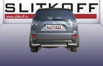 Защита заднего бампера d57 SLITKOFF для Mitsubishi Outlander XL