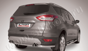 Защита заднего бампера d57 SLITKOFF для Ford Kuga - ОбвесКарРу VIN: FKG13-008. 