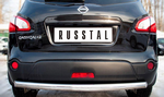 Защита заднего бампера D63 (дуга) RUSSTAL для Nissan Qashqai +2