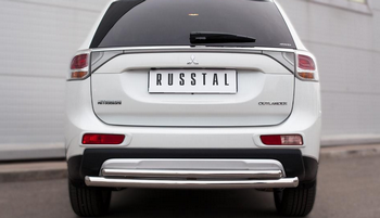 Защита заднего бампера D63 (дуга) D42 (дуга) RUSSTAL для Mitsubishi Outlander - ОбвесКарРу VIN: MORZ-001905. 