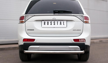 Защита заднего бампера D63 (дуга) RUSSTAL для Mitsubishi Outlander - ОбвесКарРу VIN: MORZ-001907. 
