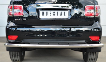 Защита заднего бампера D63 (секции) RUSSTAL для Nissan Patrol - ОбвесКарРу VIN: PATZ-001737. 
