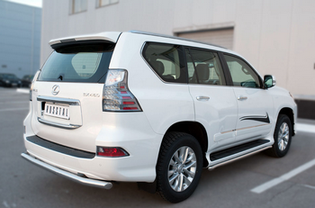 Защита заднего бампера D63 (секции) RUSSTAL для Lexus GX460 - ОбвесКарРу VIN: LGXZ-001848. 