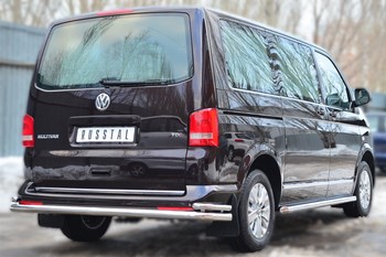 Защита заднего бампера d63 (секции) d42 (уголки) - ОбвесКарРу VIN: 6423 / VTKZ-001402. 