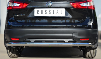Защита заднего бампера D63 (секции) RUSSTAL для Nissan Qashqai - ОбвесКарРу VIN: NQQZ-001797. 
