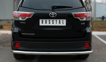 Защита заднего бампера D63 (секции) RUSSTAL для Toyota Highlander - ОбвесКарРу VIN: THRZ-001925. 