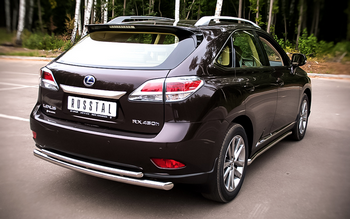 Защита заднего бампера D63xD42 с подъемом (дуга) RUSSTAL для Lexus RX350 - ОбвесКарРу VIN: LRXZ-000416. 