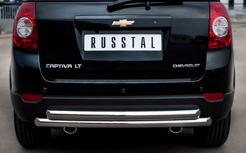 Защита заднего бампера D63xD63 (дуга) RUSSTAL для Chevrolet Captiva - ОбвесКарРу VIN: CHCZ-000833. 
