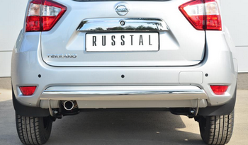 Защита заднего бампера D75хD42 (дуга) RUSSTAL для Nissan Terrano - ОбвесКарРу VIN: NTRZ-001798. 