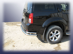 Защита заднего бампера d76-d42 двойная SLITKOFF для Nissan Pathfinder