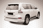 Защита заднего бампера d76-d42 двойная SLITKOFF для Lexus GX460