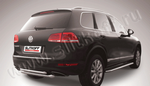 Защита заднего бампера d76-d57 двойная SLITKOFF для Volkswagen Touareg