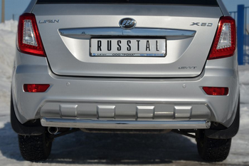 Защита заднего бампера D76 (дуга) RUSSTAL для Lifan X60 - ОбвесКарРу VIN: LFZ-001244. 