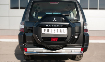 Защита заднего бампера D76 (дуга) RUSSTAL для Mitsubishi Pajero 4 - ОбвесКарРу VIN: MPZ-002048. 