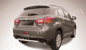 Защита заднего бампера d76 короткая SLITKOFF для Mitsubishi ASX - ОбвесКарРу VIN: MAS14-013. 