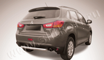 Защита заднего бампера d76 короткая SLITKOFF для Mitsubishi ASX