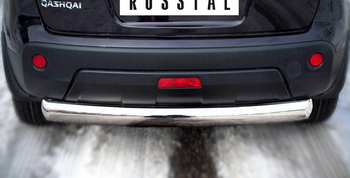 Защита заднего бампера D76 RUSSTAL для Nissan Qashqai - ОбвесКарРу VIN: QNZ-000779. 