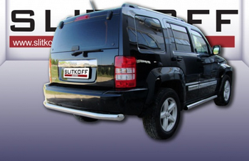 Защита заднего бампера d76 SLITKOFF для Jeep Cherokee - ОбвесКарРу VIN: JCH12-004. 