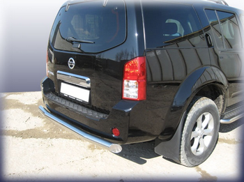 Защита заднего бампера d76 SLITKOFF для Nissan Pathfinder - ОбвесКарРу VIN: NIP11-007. 
