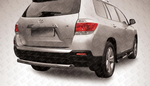 Защита заднего бампера d76 радиусная SLITKOFF для Toyota Highlander