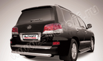 Защита заднего бампера d76 радиусная SLITKOFF для Lexus LX570