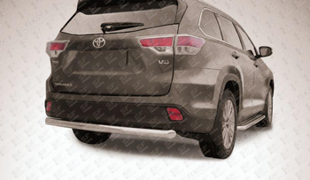 Защита заднего бампера d76 радиусная SLITKOFF для Toyota Highlander - ОбвесКарРу VIN: THI14-011. 