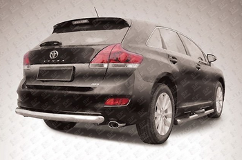 Защита заднего бампера d76 радиусная SLITKOFF для Toyota Venza - ОбвесКарРу VIN: TVEN010. 