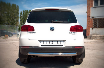 Защита заднего бампера D76 Tiguan Sport & Style (Trend & Fun) - ОбвесКарРу VIN: VGZ-000986. 