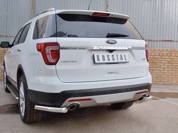 Защита заднего бампера для Ford Explorer - ОбвесКарРу VIN: FEZ-002666. 