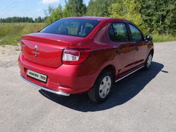 Защита заднего бампера для Renault Logan - ОбвесКарРу VIN: RENLOG15-06. 