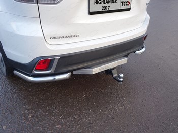 Защита заднего бампера для Toyota Highlander - ОбвесКарРу VIN: TOYHIGHL17-35. 