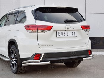 Защита заднего бампера для Toyota Highlander - ОбвесКарРу VIN: THRZ-002629. 