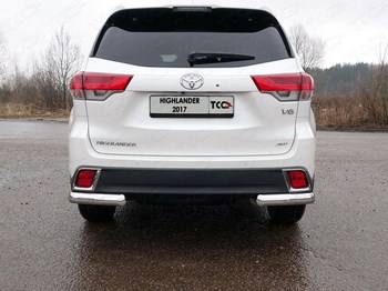 Защита заднего бампера для Toyota Highlander - ОбвесКарРу VIN: TOYHIGHL17-33. 