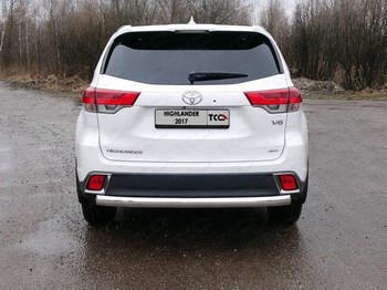Защита заднего бампера для Toyota Highlander - ОбвесКарРу VIN: TOYHIGHL17-31. 