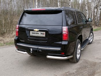 Защита заднего бампера TCC для Chevrolet Tahoe - ОбвесКарРу VIN: CHEVTAH16-17. 