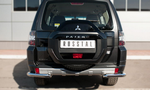 Защита заднего бампера уголки D63(секции) RUSSTAL для Mitsubishi Pajero 4