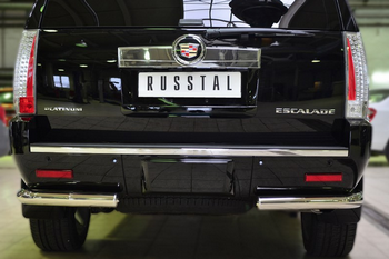 Защита заднего бампера уголки D76(секции) RUSSTAL для Cadillac Escalade - ОбвесКарРу VIN: KEZ-001690. 