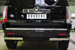 Защита заднего бампера уголки D76(секции) RUSSTAL для Cadillac Escalade