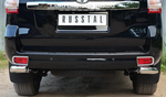Защита заднего бампера уголки D76(секции) RUSSTAL для Toyota Land Cruiser Prado 150