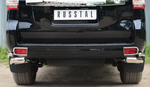 Защита заднего бампера уголки D76(секции) D42 (секции) RUSSTAL для Toyota Land Cruiser Prado 150