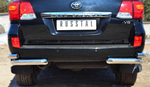 Защита заднего бампера уголки D76(секции) D63 (секции) RUSSTAL для Toyota Land Cruiser 200