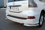 Защита заднего бампера уголки D76(секции) RUSSTAL для Lexus GX460