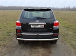 Защита задняя (центральная) 75?42 мм для Toyota Highlander