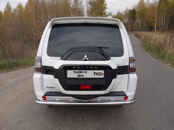 Защита задняя центральная (d=60,3 мм) для Mitsubishi Pajero - ОбвесКарРу VIN: MITPAJ414-12. 