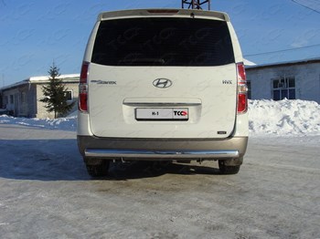 Защита задняя центральная (d=75х42 мм) для Hyundai H1 Starex - ОбвесКарРу VIN: HYUNH110-05. 