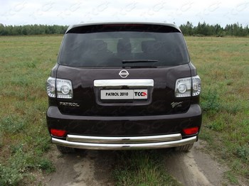 Защита задняя центральная (d=75х75 мм) для Nissan Patrol - ОбвесКарРу VIN: NISPATR10-03. 