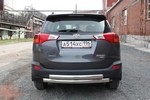 Защита задняя двойная (ОВАЛ) D 75х42 для Toyota RAV4