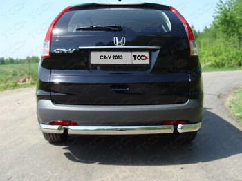 Защита задняя овальная короткая (d=75х42 мм) для Honda CR-V - ОбвесКарРу VIN: HONCRV13-15. 